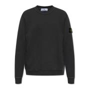 Sweatshirt met logo Stone Island , Gray , Heren