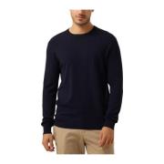 Navy Viscose Crewneck Pullover Sweater Scotch & Soda , Blue , Heren