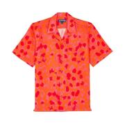 Nieuw Luipaard Linnen Bowling Shirt voor Heren Vilebrequin , Orange , ...