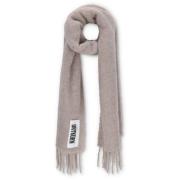 Taupe Alpaca Wol Franje Sjaal Drykorn , Beige , Unisex