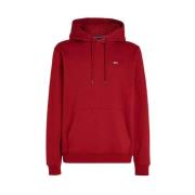 Casual Hoodie Sweatshirt Tommy Jeans , Red , Heren