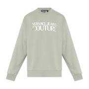 Sweatshirt met bedrukt logo Versace Jeans Couture , Gray , Heren