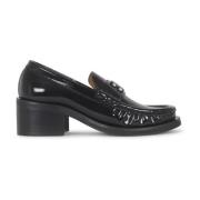 Zwarte Vlinder Loafer Platte Schoenen Ganni , Black , Dames