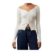 Witte Sweater Collectie Calvin Klein Jeans , White , Dames