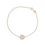 Roségouden Miller Armband met Kristal Details Tory Burch , Pink , Dame...