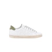 Witte Leren Sneakers P448 , White , Heren