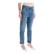 Cropped Jeans met Franje Agolde , Blue , Dames