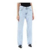 Relaxed Fit Straight Leg Jeans Haikure , Blue , Dames