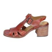 Vintage Leren Sandalen voor Vrouwen Moma , Brown , Dames