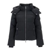 Gewatteerd Donsjack met Afneembare Capuchon Woolrich , Black , Dames