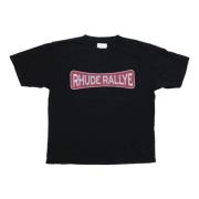 Zwarte Rallye Tee met Urban Graphics Rhude , Black , Heren