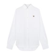 Klassieke Button-Down Overhemd Maison Kitsuné , White , Heren