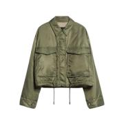 Korte anti-druppel gewatteerde jas Max Mara Weekend , Green , Dames