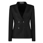 J- double-breasted blazer Tagliatore , Black , Dames