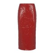 Sequins Kokerrok Rotate Birger Christensen , Red , Dames