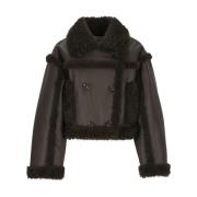 Faux Fur Shearling Jassen Stand Studio , Brown , Dames