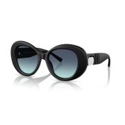 Hart Detail Ovaal Zonnebril Tiffany , Black , Dames