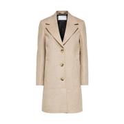 Nieuwe Sasja Wollen Jas in Beige Selected Femme , Beige , Dames