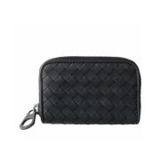 Intrecciato Portemonnee met Logodetail Bottega Veneta , Black , Dames