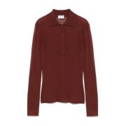 Bruine Wollen Poloshirt Filippa K , Red , Dames