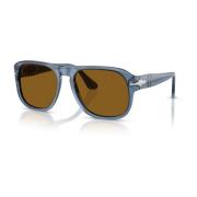 Navy blauwe zonnebril met bruine lenzen Persol , Blue , Heren