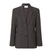 Klassieke Blazer in Donkergrijs Melange Selected Femme , Gray , Dames