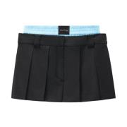 Prestyled Geplooide Skort Zwart Alexander Wang , Black , Dames