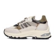 Ecru Lage Sneakers met Trendy Design Via Vai , Multicolor , Dames