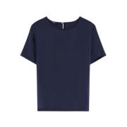 Satijnen en jersey blouse Max Mara Weekend , Blue , Dames