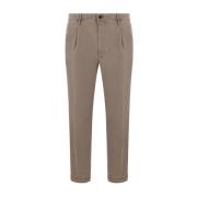 Bruine Stretchkatoenen Broek Incotex , Beige , Heren