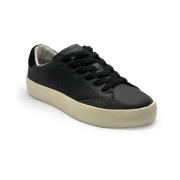 Zwarte leren straatschoenen Sun68 , Black , Heren