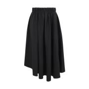 Zwarte A-lijn wollen rok UMA Wang , Black , Dames