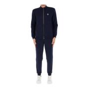 Sportieve Zwarte Broek voor Mannen Emporio Armani EA7 , Blue , Heren