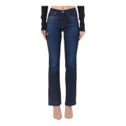 Blauwe Bootcut Jeans met Rits Vooraan Guess , Blue , Dames