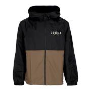 Zwarte Windbreaker Jas met Capuchon Jordan , Black , Heren