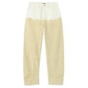 Witte Beige Broek Stijlvolle Mode Jil Sander , Beige , Dames