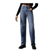 Stijlvolle Denim Broek Calvin Klein Jeans , Blue , Dames