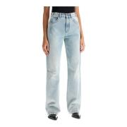 Hoge taille rechte jeans Darkpark , Blue , Dames