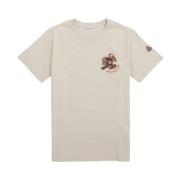 Geborduurd Patch T-shirt met Mon Duck Moncler , Beige , Heren