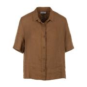 Bruine Shirt voor Mannen 40Weft , Brown , Dames