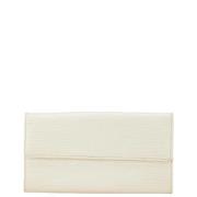 Pre-owned Leather wallets Louis Vuitton Vintage , White , Dames