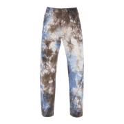 Tie-Dye Denim Broek Darkpark , Multicolor , Heren