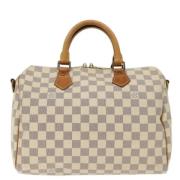 Pre-owned Canvas handbags Louis Vuitton Vintage , White , Dames