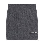 Gebreide Kabel Rok Alix The Label , Gray , Dames