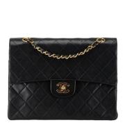 Pre-owned Leather chanel-bags Chanel Vintage , Black , Dames