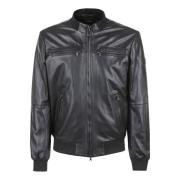 Zwarte Bomber Nappa Jas Peuterey , Black , Heren