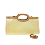 Pre-owned Leather handbags Louis Vuitton Vintage , Yellow , Dames