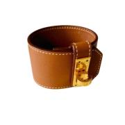 Pre-owned Leather bracelets Hermès Vintage , Yellow , Dames