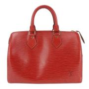 Pre-owned Leather handbags Louis Vuitton Vintage , Red , Dames