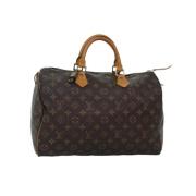 Pre-owned Canvas handbags Louis Vuitton Vintage , Brown , Dames